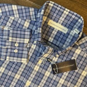 Holderness & Bourne The Andrews Shirt Men's L Tailored Fit Stretch Plaid $168